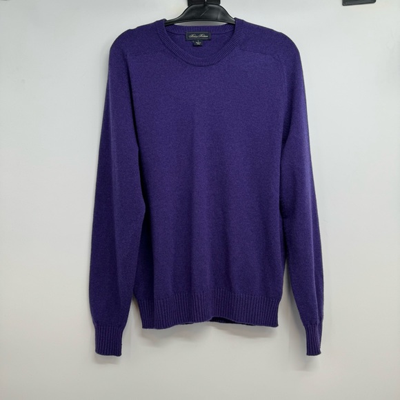 Brooks Brothers Made In Italy 100% Cashmere Sweater Men's L Purple
